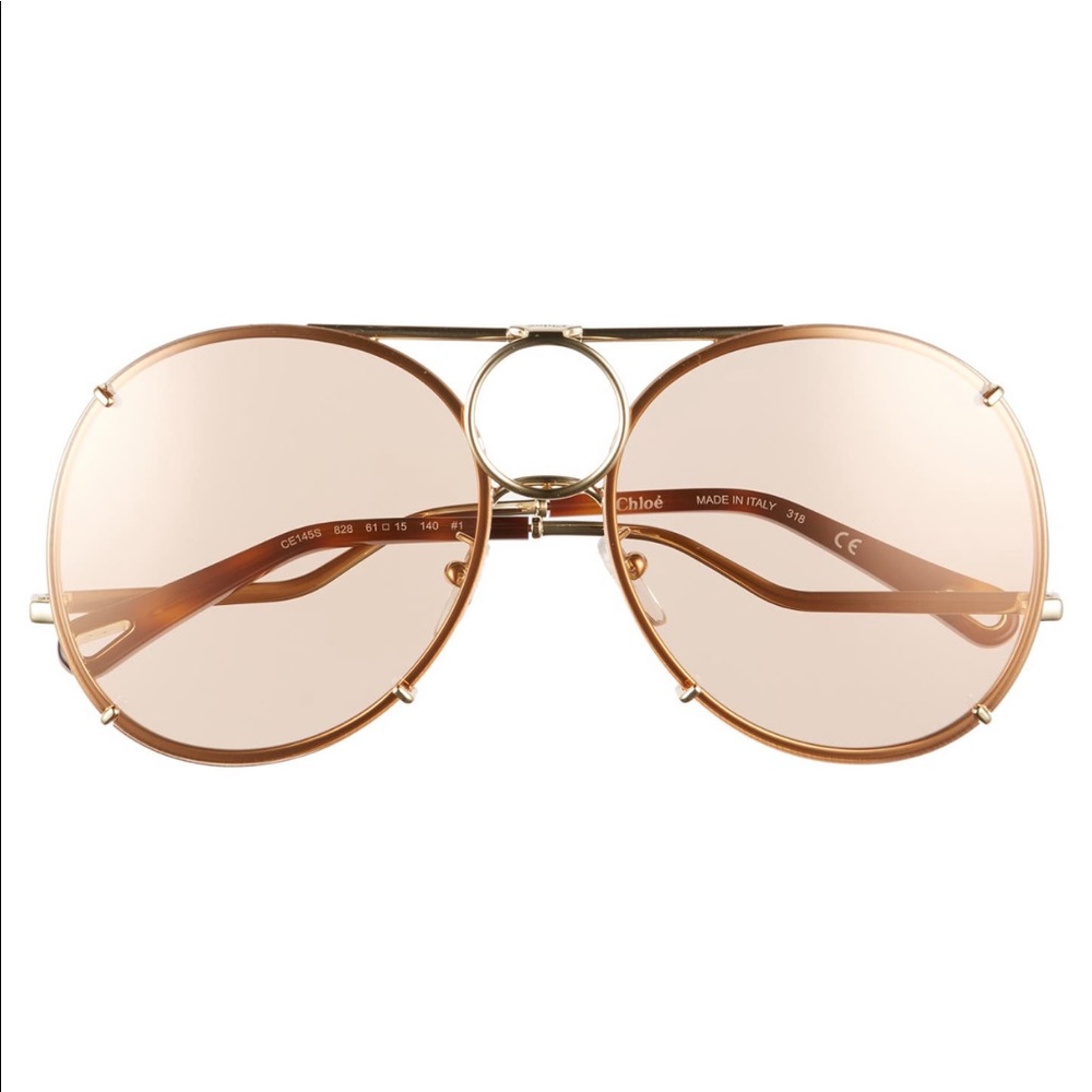 Chloe CE145S Vicky Aviator Frame
Gold Sunglasses interchangeable lenses - Picture 2 of 9